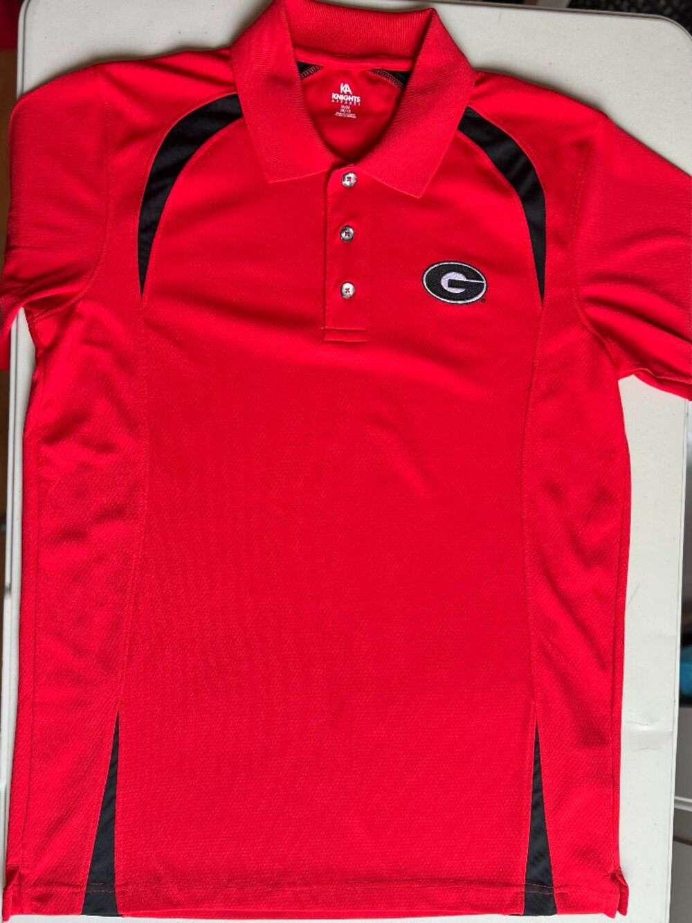 Knights Apparel Georgia Bulldogs UGA Polo Shirt Red Men's Medium